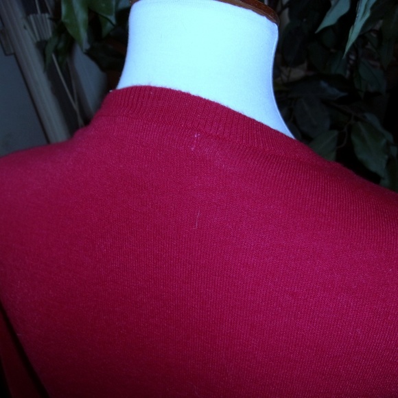 4 FOR $40~New York & Cardigan Red Sweater M With F - Picture 7 of 8